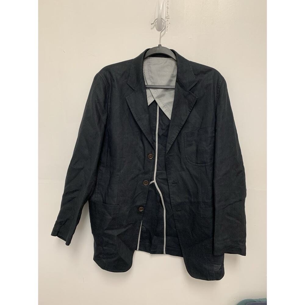 Gresham Linen Black Men’s Blazer Medium